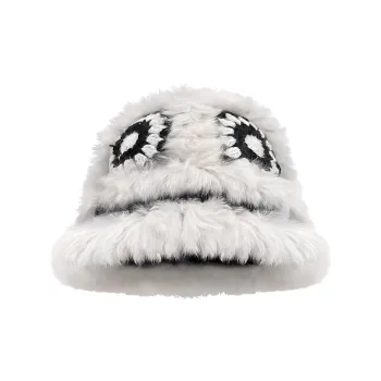 STYLEJING Rabbit Fur Bucket Hats Women's