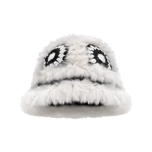 STYLEJING Rabbit Fur Bucket Hats Women's