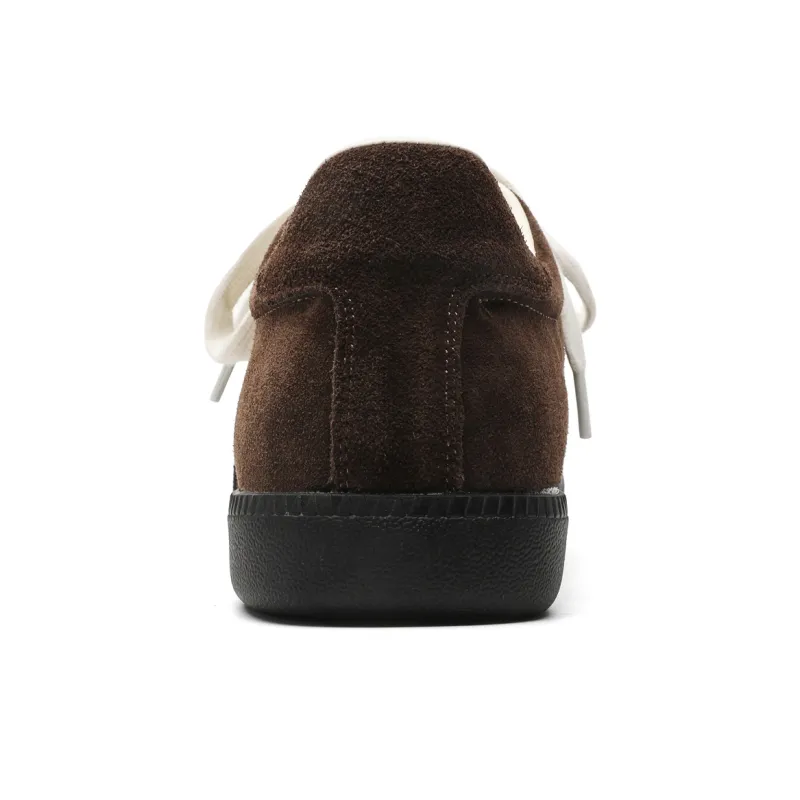 YEDANI Non slip Lightweight Low Top Skateboard Shoes Unisex Brown-8