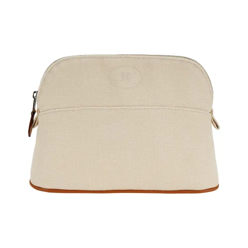 HERMES Bolide Canvas Canvas Bag Storage Bag Women's Natural