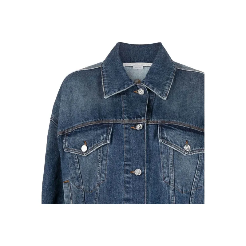 Stella McCartney Patchwork Buttoned Denim Jacket-4