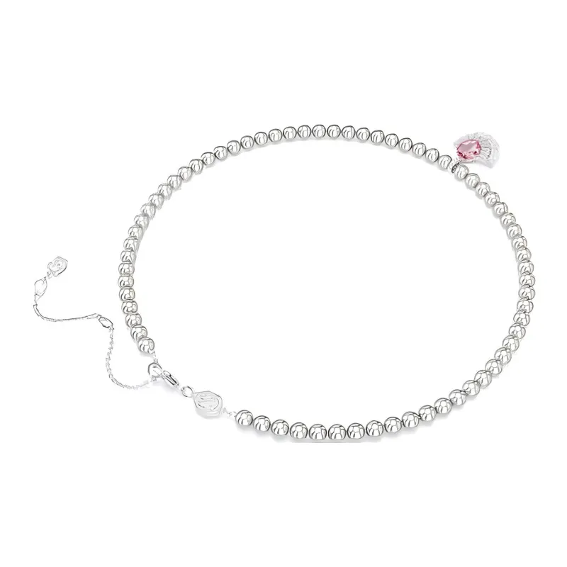 Swarovski Idyllia Synthetic Cubic Zirconia Rhodium-Plated Faux Crystal Necklaces Women's Silver-2