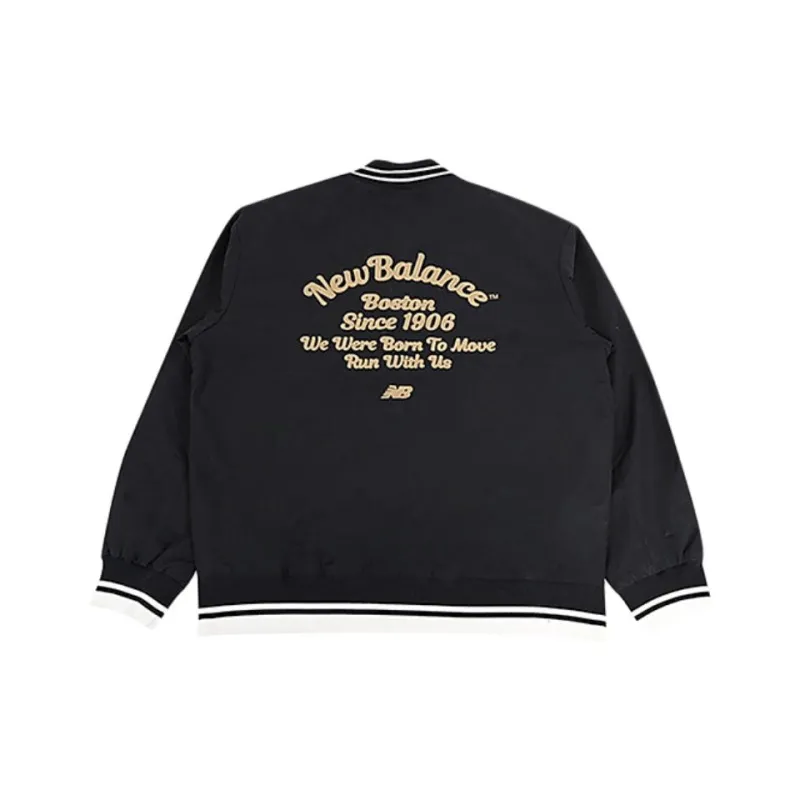 New Balance Sports And Leisure Baseball Jacket Men's Black-1