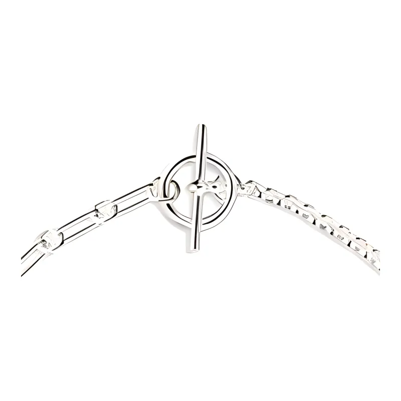 HERMES 925 Sterling Silver Necklaces Women's Silver-1
