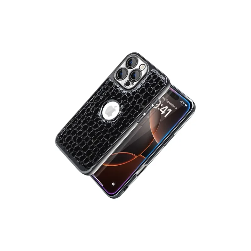 Kona Chun Genuine Leather Material Classic Impact Resistant Dust Resistant Snake Skin Phone Cases-17
