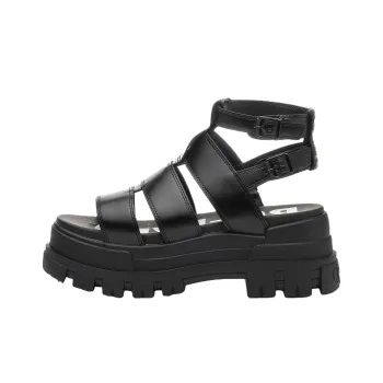 Buffalo Aspha GLD Beach Sandals Women's Black