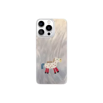 Wei Xin Acrylic Material Camlet Wooden Horse Phone Cases Compatible With IPhone 16/15 Pro Max/Apple 13/14 Pro/Max