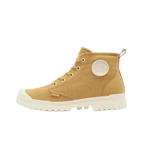 Palladium Pampa Anti Slip Wear Resistant High Top Canvas Shoes Men's Yellow