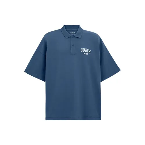 COACH SS24 Polo Shirt Men's Navy
