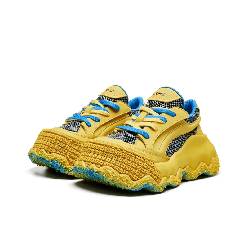 XMZY Wandering Moon Series Abrasion Resistant Moisture Wicking Height Increasing Low Top Chunky Sneakers Unisex-6