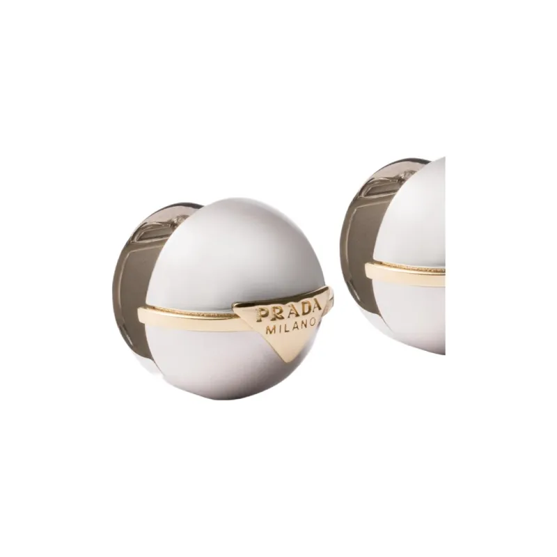PRADA Metal Earrings Women's Gold-2