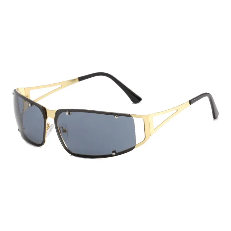 VERENA REINE Metal Square Sunglasses Unisex-3