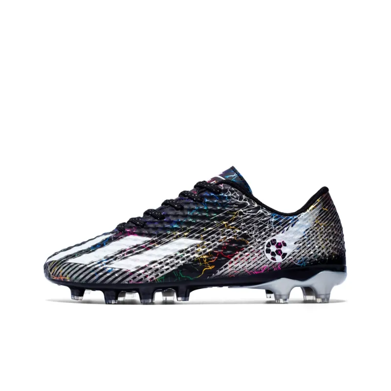 DOUBLE STAR 88 Breathable Lightweight Soccer Shoes Men's Black Silver-62