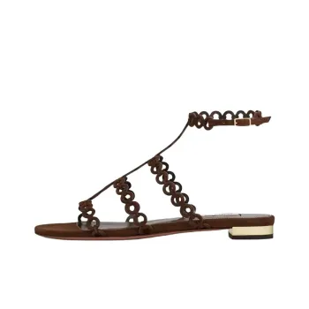 AQUAZZURA Infinity Chain Roman Sandals Women's Umber