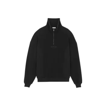 SAINT LAURENT Half Zipped Long Sleeved Sweatshirt