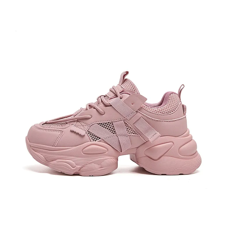 Mulinsen Slip Resistant, Abrasion Resistant, Breathable, Lightweight Low Top Chunky Sneakers Women's-0