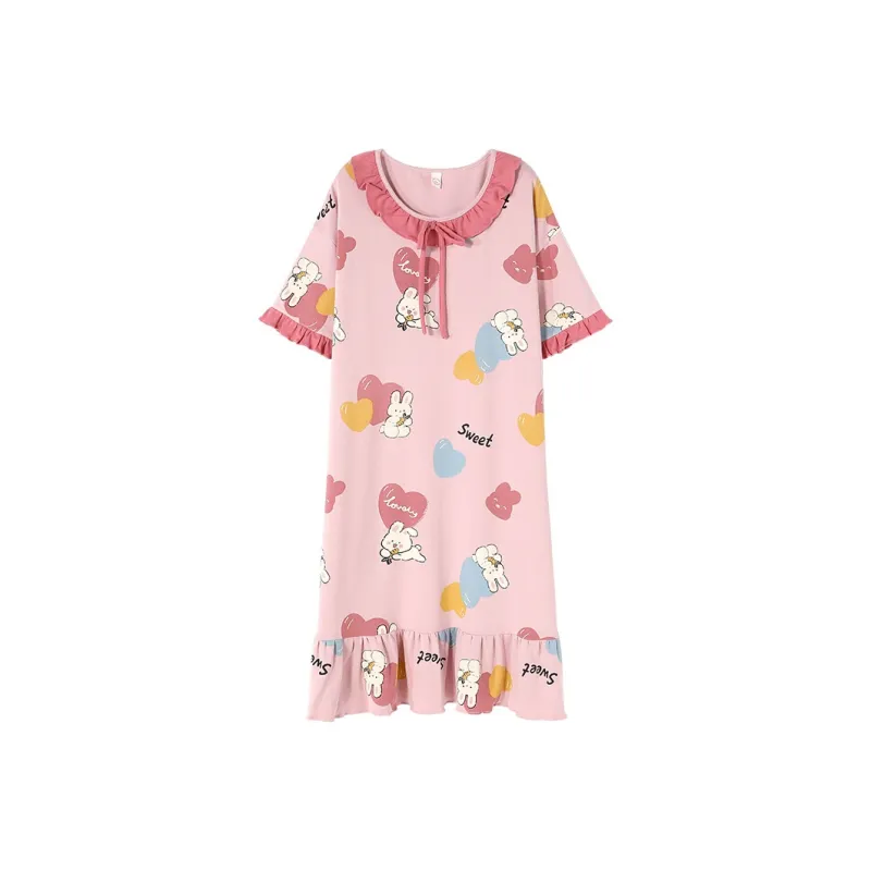 Vine Color Nightgown Women's Pink-0