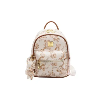 Yalu PU Backpack Women's White/Black/Pink/Brown