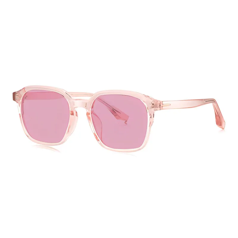 MUZU TR/Memory Plastic Square Sunglasses Unisex-1