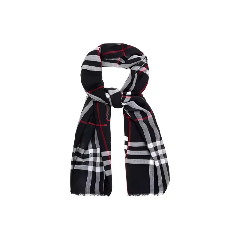 Burberry Lightweight Check Wool Scarf-2