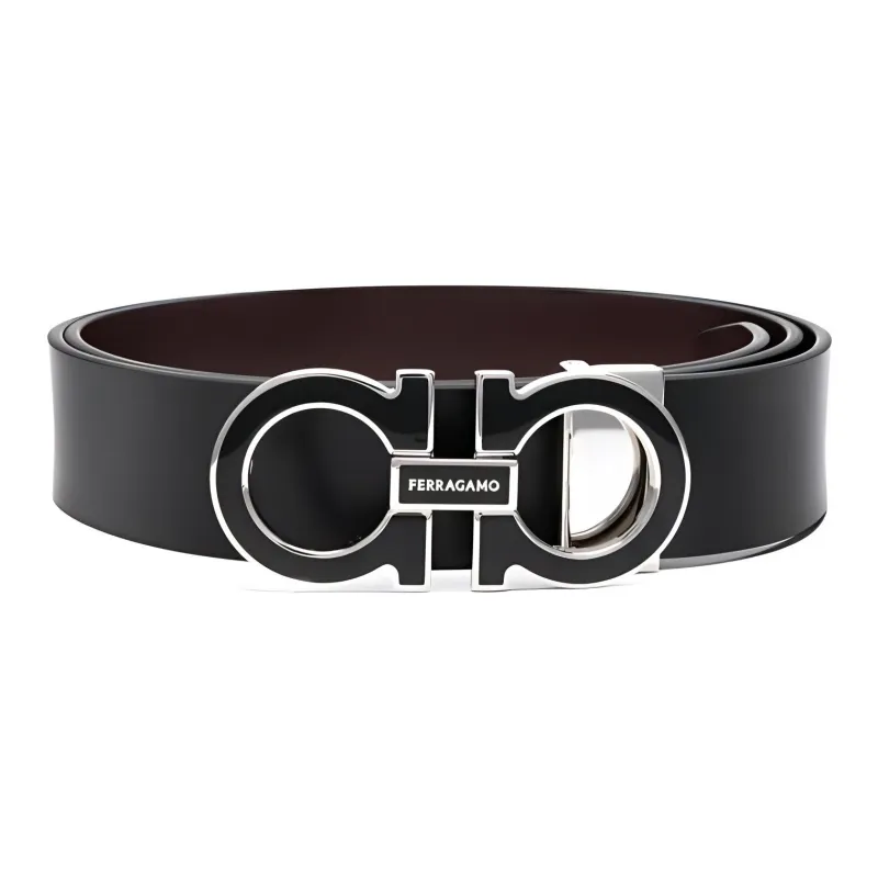 Ferragamo Logo buckle Leather Belt-0