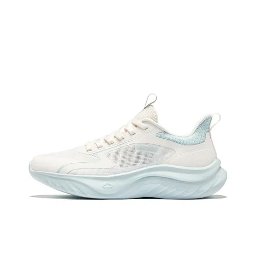 Erke Lingwind Running Shoes Women's Low Top Microcrystal White Sky Blue