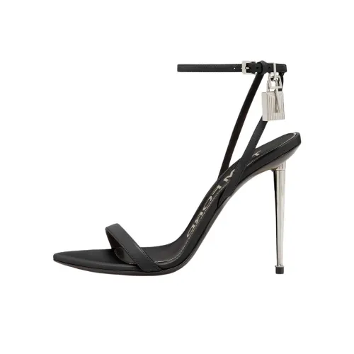 TF Shiny One Strap Sandals 10.5cm Women's Black