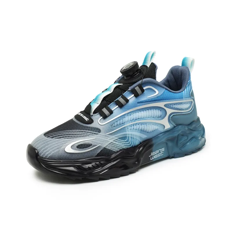 JEANSWEST Cushioning Rebound Impact Resistant Lightweight Breathable Low Top Running Shoes Men's-1