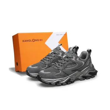KANGLONG Shock Absorbers With Slip Resistant And Abrasion Resistant Properties Low Top Chunky Sneakers Men's