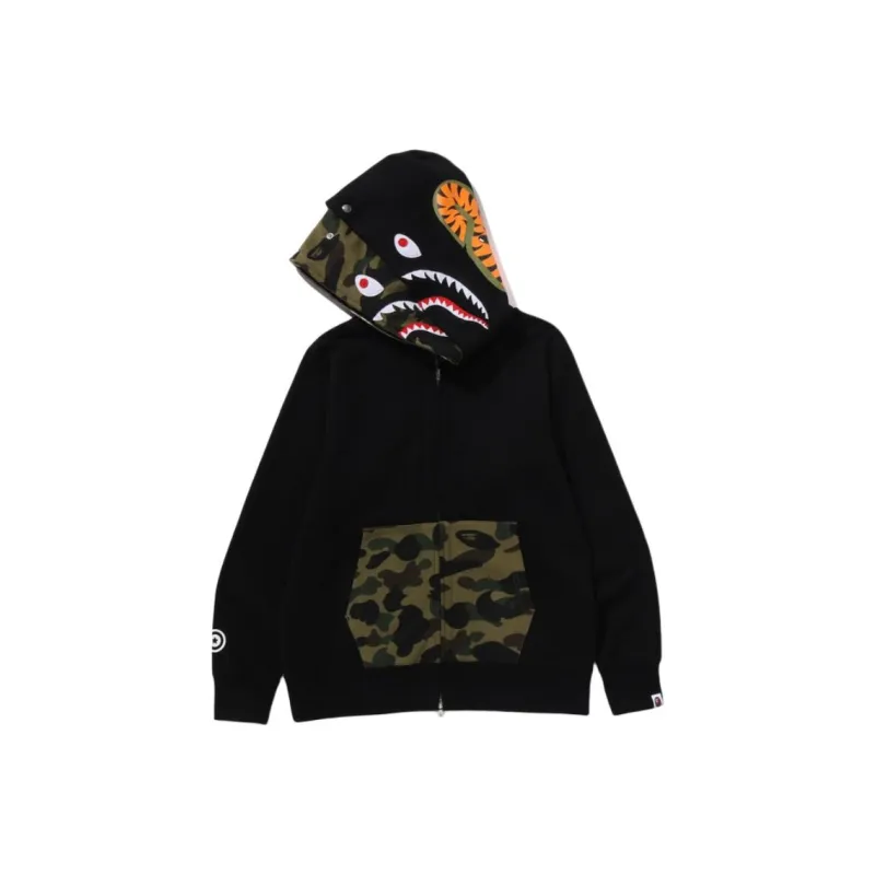 Bape 1st Camo Shark Full Zip Double Hoodie-2