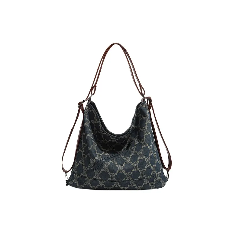 Yalu PU Shoulder Bag Women's Blue/Desert Brown/Jasper-0