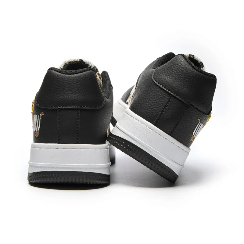 LAZY BONS Slip Resistant, Abrasion Resistant, Breathable, Height Increasing Low Top Skateboard Shoes Unisex-9