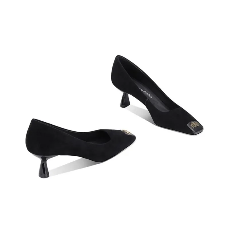 JESSICA SOPHIA Flared Heel High Heels 5cm Women's-3