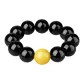 Wealth Beeswax Obsidian Beaded Bracelets