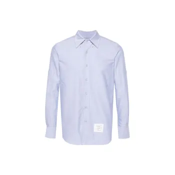 THOM BROWNE Rwb Striped Long Sleeved Shirt