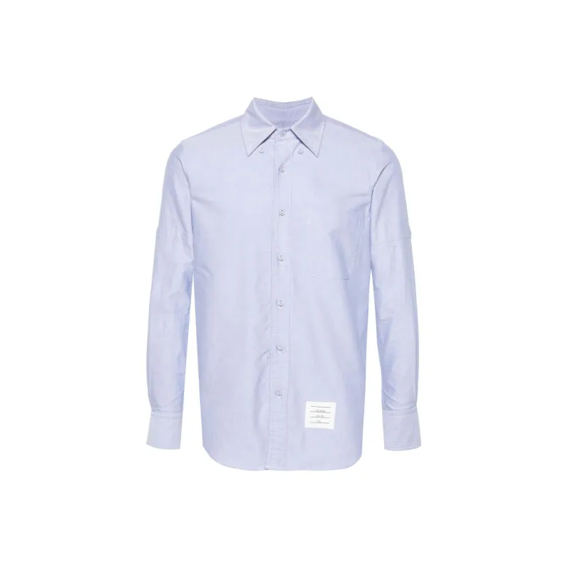 THOM BROWNE Rwb Striped Long Sleeved Shirt-0