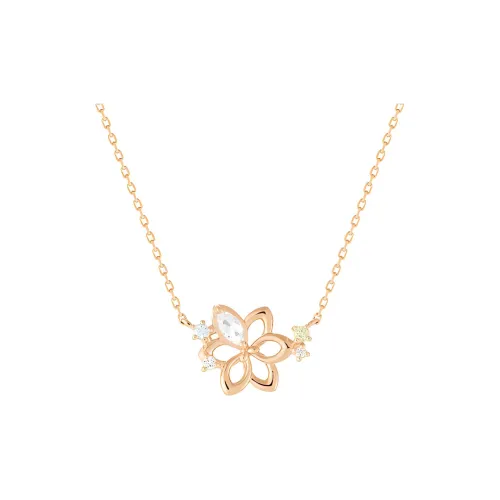 Canal 4℃ Topaz Blue Topaz Peridot Cubic Zirconia Silver Plated Rose Gold Plated Necklaces Women's Gold