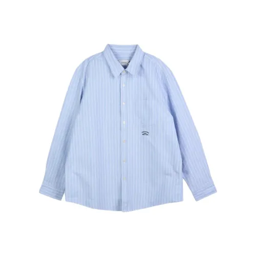 COACH SS25 Shirt Men's Blue Stripes