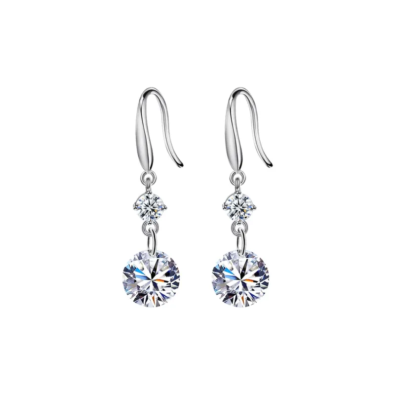 QUIET LOVE Alloy With Zircon Drop Earrings Women's-0