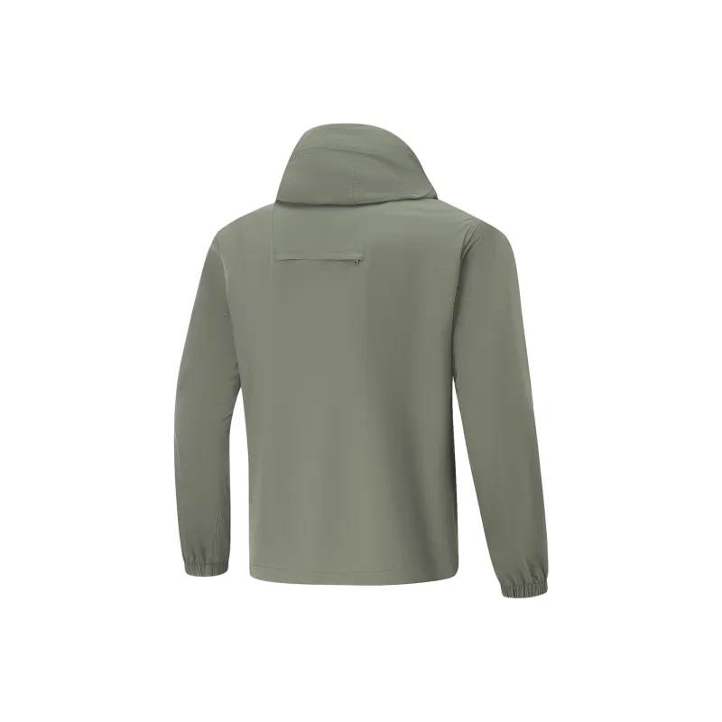 LiNing Breathable UV Protection Sun Protection Clothing Men's Tea Green-1
