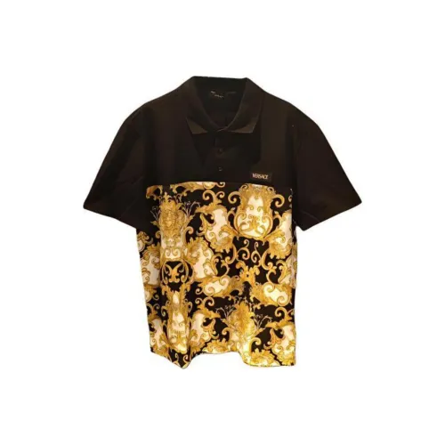 VERSACE Medusa Print Short Sleeves Polo Shirt