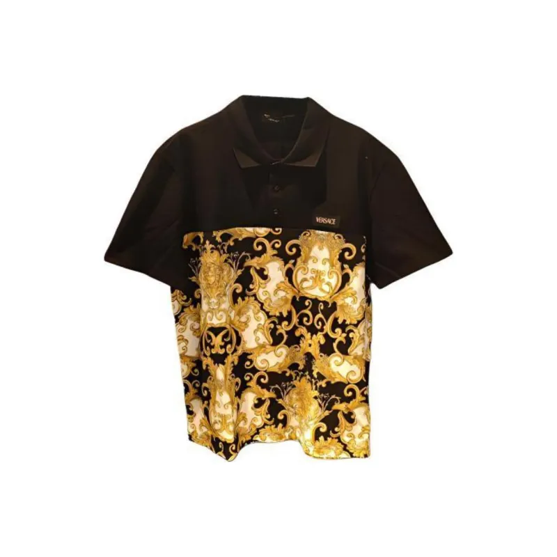 VERSACE Medusa Print Short Sleeves Polo Shirt-0
