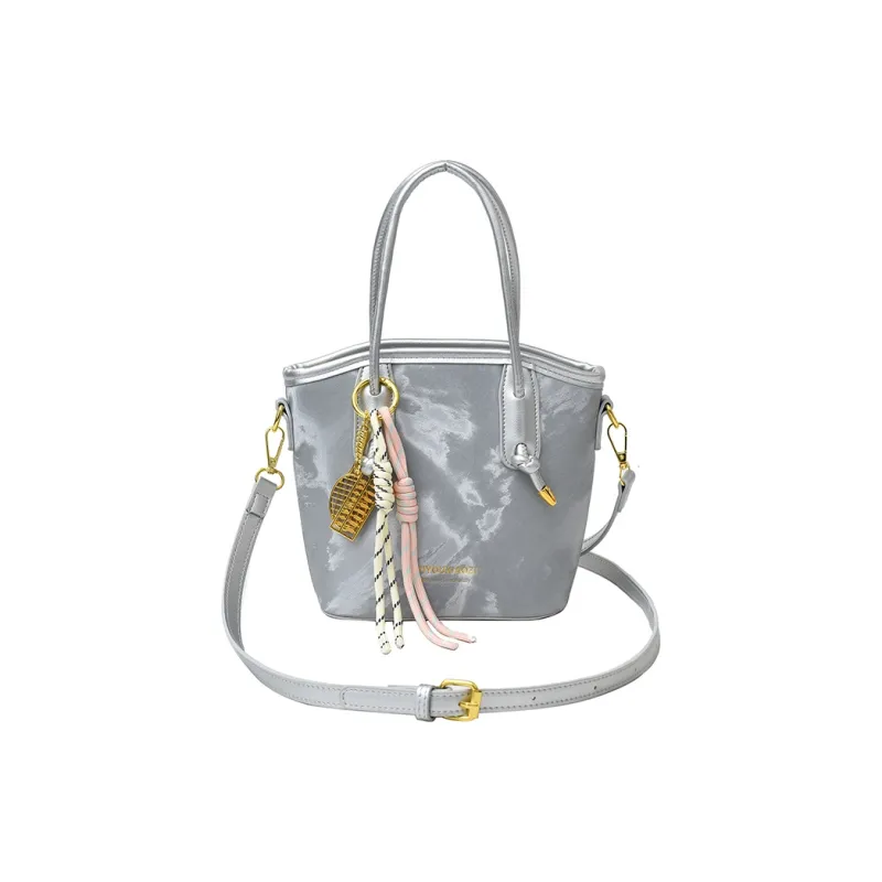 Single Warehouse PU Shoulder Bag Regular Women's Ecru/Silver/Green/Pink/Black-7