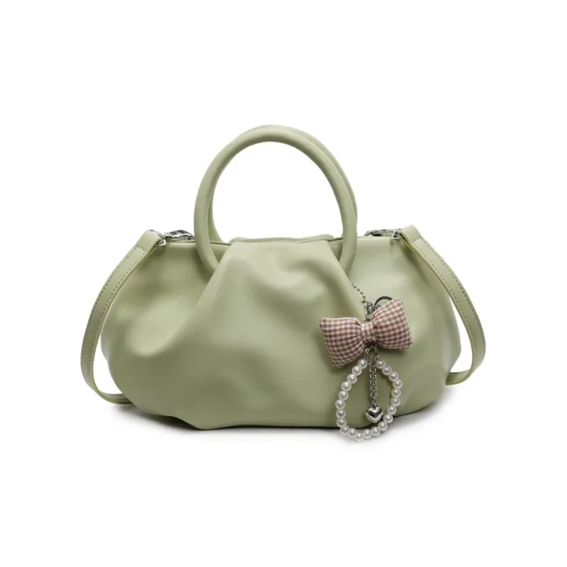 Yalu PU One Shoulder Handbag Women's Ecru/Black/Yellow/Pink-19