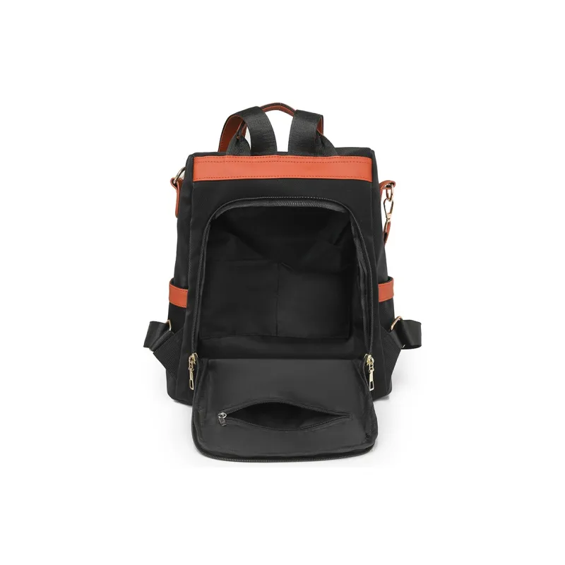Single Warehouse PU Backpack Regular Unisex Black & White/Black & Brown/Caramel/Blue/Red/Pink-30