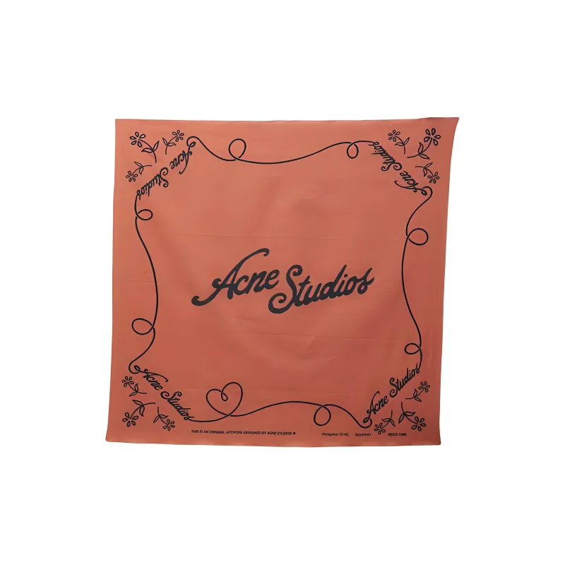 Acne Studios Silk Scarves Unisex Red-1
