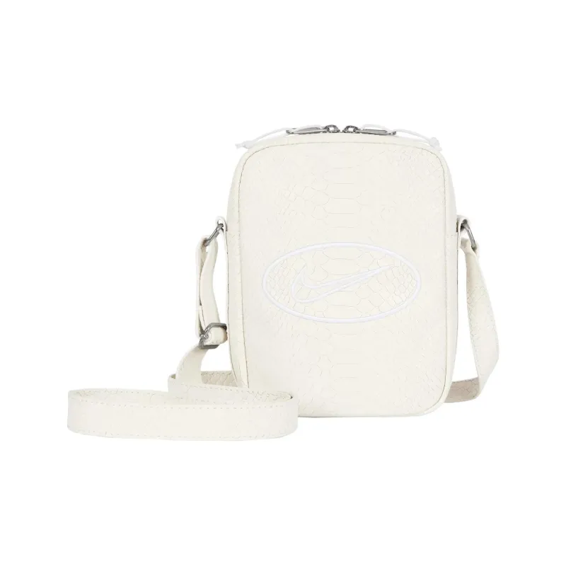 Supreme Nike Collaboration Cow Leather Shoulder Bag, Crossbody Bag Unisex White-0