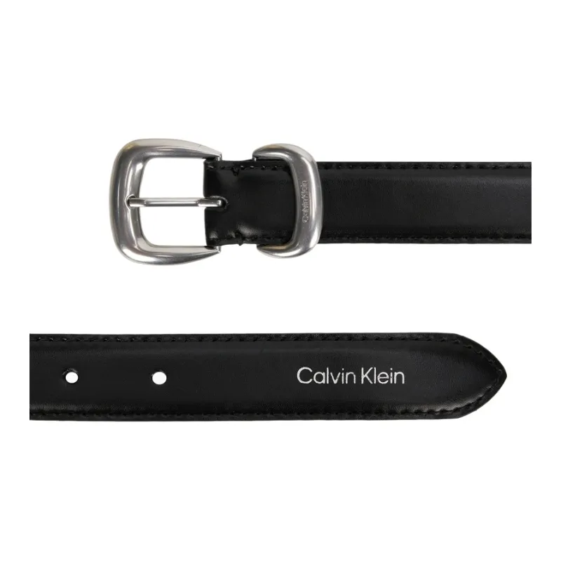 CALVIN KLEIN Split Cow Leather Belts Women's Space Black 2.5cm-1