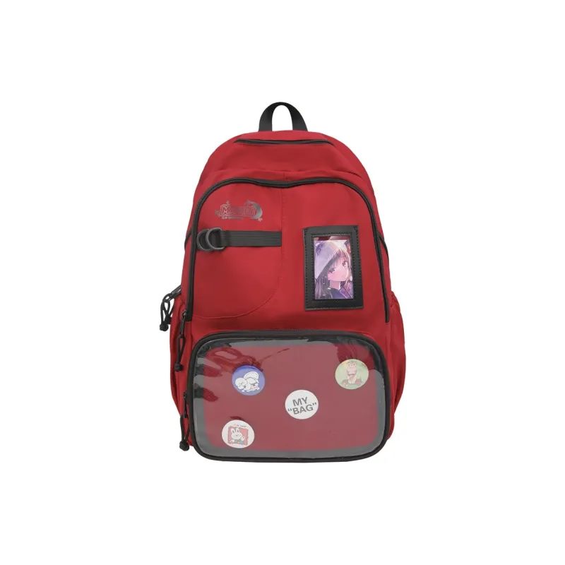 Alcohol Dragon Nylon Backpack Regular Women's Multicolor-21