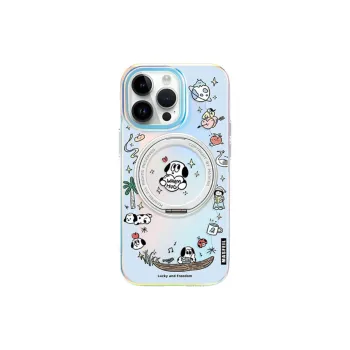 Marsfield Acrylic Material Rotating Magnetic Stand Case Phone Cases Compatibility Apple 16/15/14/13 Pro/Pro Max
